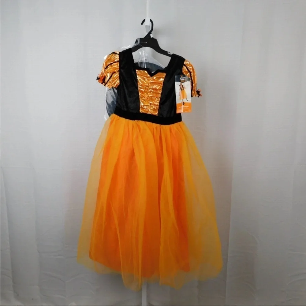 Kids Witch Costume in Black and Orange